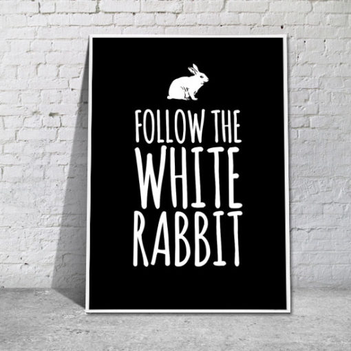 plakat z króliczkiem