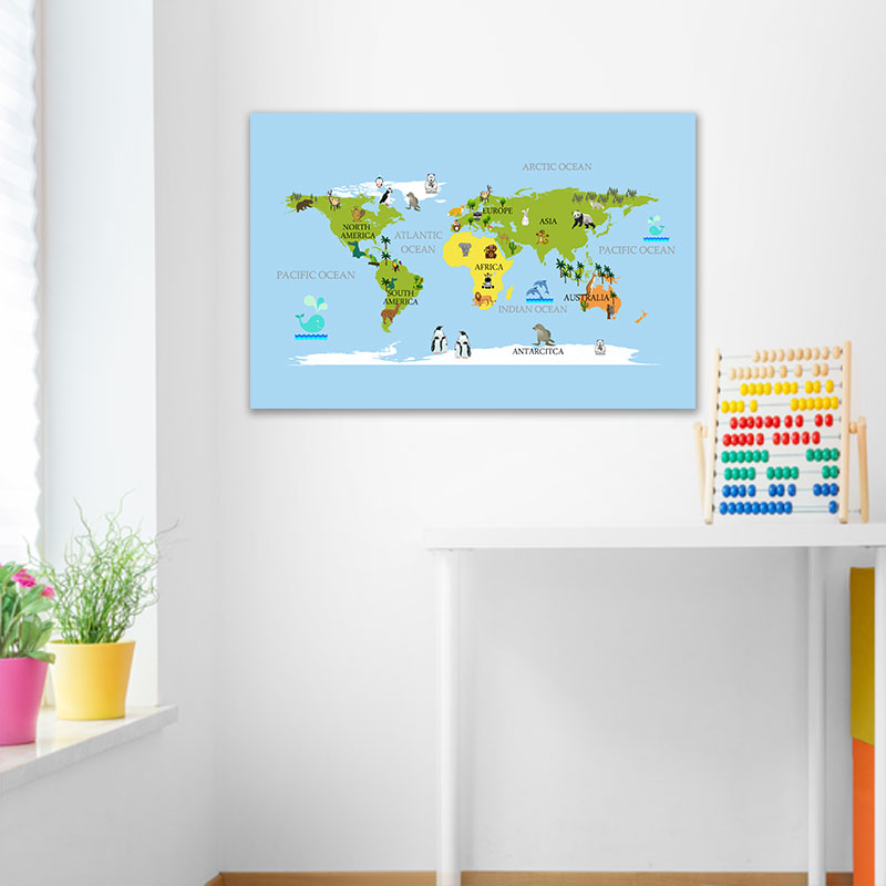 plakat mapa świata