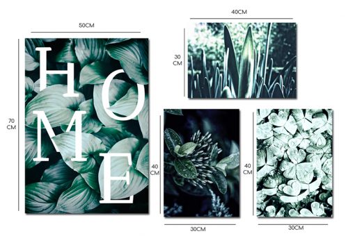 botaniczne plakaty kolaż