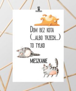 Plakat z motywem kotów
