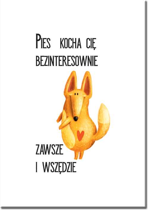 Plakat z motywem psa