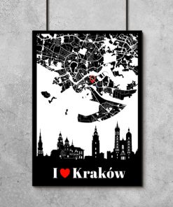Plakat z motywem polskiego miasta