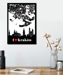 Plakat z napisem - I love Kraków