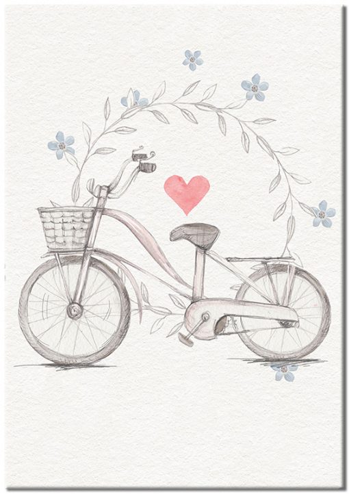 Plakat vintage z rowerem