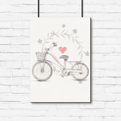 Plakat vintage z motywem roweru