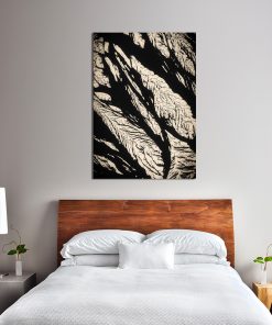 Plakat z roślinną abstrakcją do sypialni