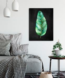 Plakat z motywem liścia do salonu