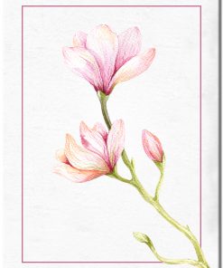 Plakat z motywem różowego kwiatu