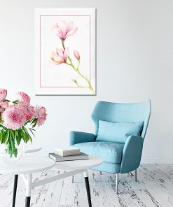 Plakat z motywem magnolii do salonu
