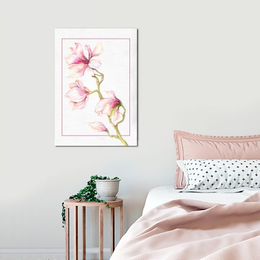 Plakat z motywem kwiatowym do sypialni