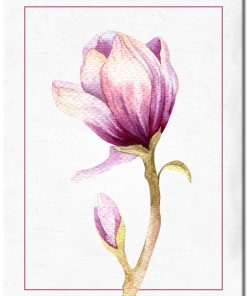 Plakat z motywem różowych kwiatów