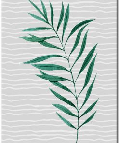 Plakat z motywem zielonego liścia