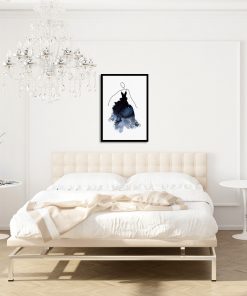 Plakat z rysunkiem kobiety do sypialni