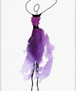 Plakat z kobietą w akwarelowej sukni