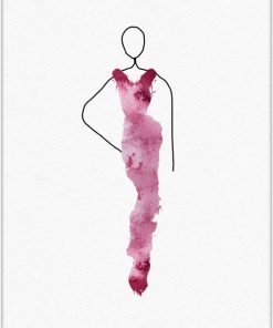Plakat z minimalistycznym rysunkiem kobiety