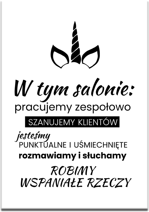 Typograficzny plakat do salonu fryzjerskiego