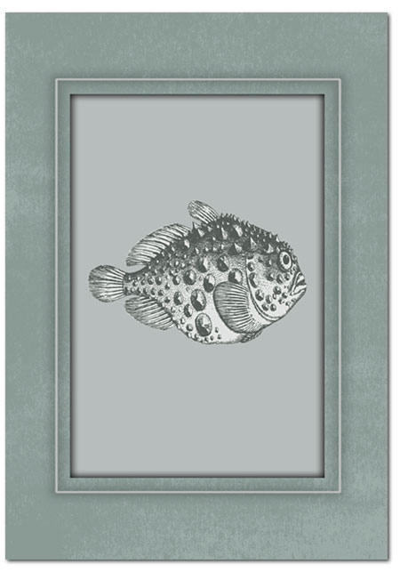 pionowy plakat z rybą