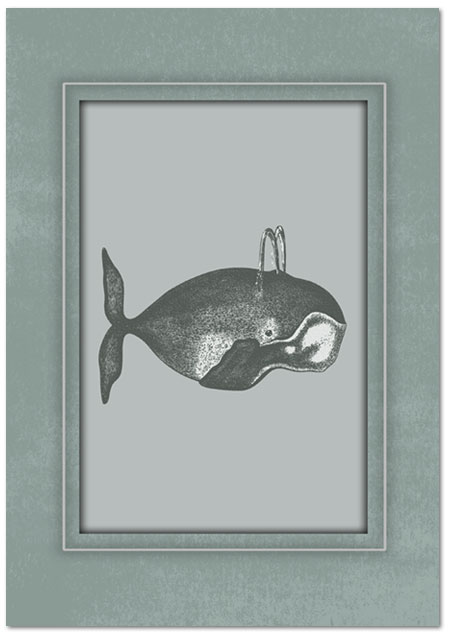 plakat z wielorybem