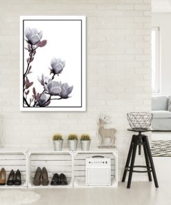 plakat z motywem magnolii
