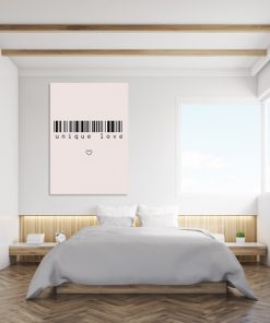 sypialnia z motywem plakatu