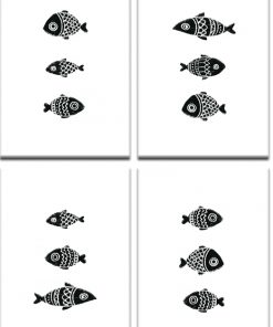 Zestaw plakatów z motywem ryb