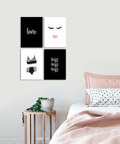 Komplet kobiecych plakatów do sypialni