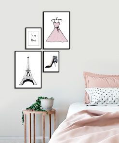 Zestaw plakatów glamour do sypialni