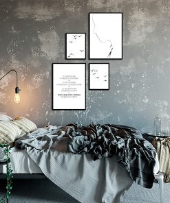 Plakaty z motywem napisu do sypialni
