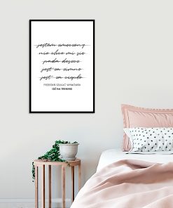 Plakat typograficzny do sypialni