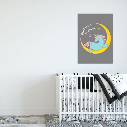 Plakat z motywem jednorożca do pokoju dziecka