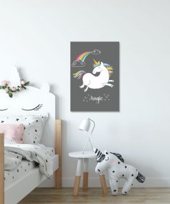 Plakat w kolorze szarym do pokoju dziecka