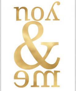 Plakat typograficzny z efektem złota