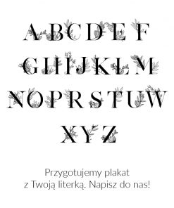 srebrne litery jako alfabet