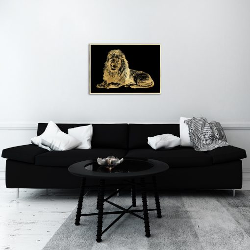 Czarno-złoty plakat do salonu