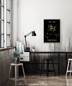 Plakat czarno-złoty do biura