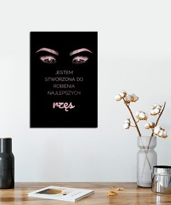 Różowo-złoty plakat do salonu kosmetycznego