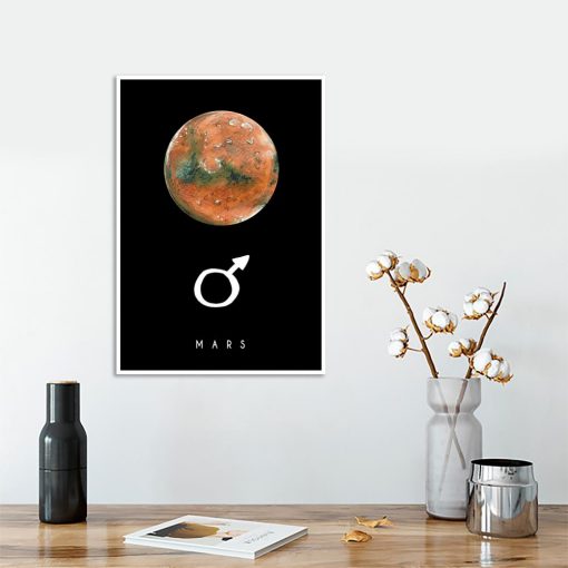 Plakat pomarańczowa planeta