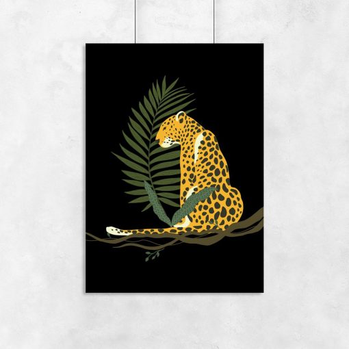 Plakat z gepardem