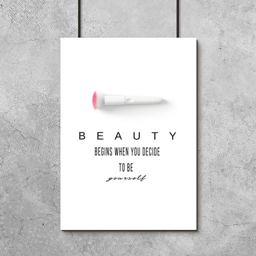 Plakat z napisem o pięknie