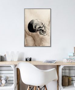 Plakat rysunek czaszki