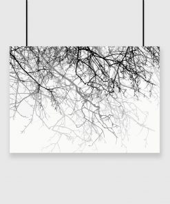 ścienny plakat z gałęziami