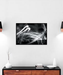 abstrakcyjna dekoracja czarno-biała