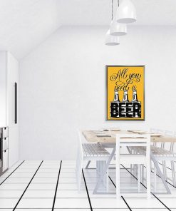 plakat z napisem o piwie