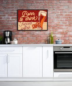 plakat z motywem piwa