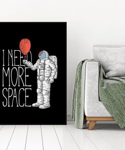 plakat z kosmonautą