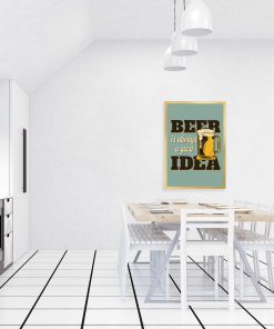 plakat z ilustracją piwa