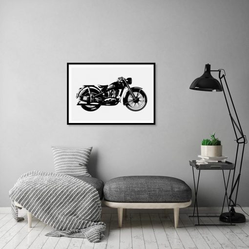 plakat do salonu z motocyklem