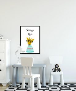 plakat chłopięcy przedstawiający żyrafę