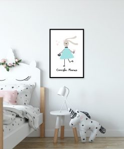plakat dla dziecka z króliczkiem