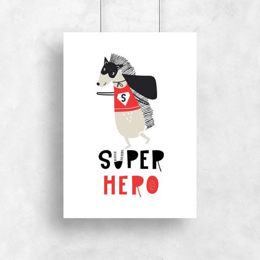 plakat z napisem Super Hero